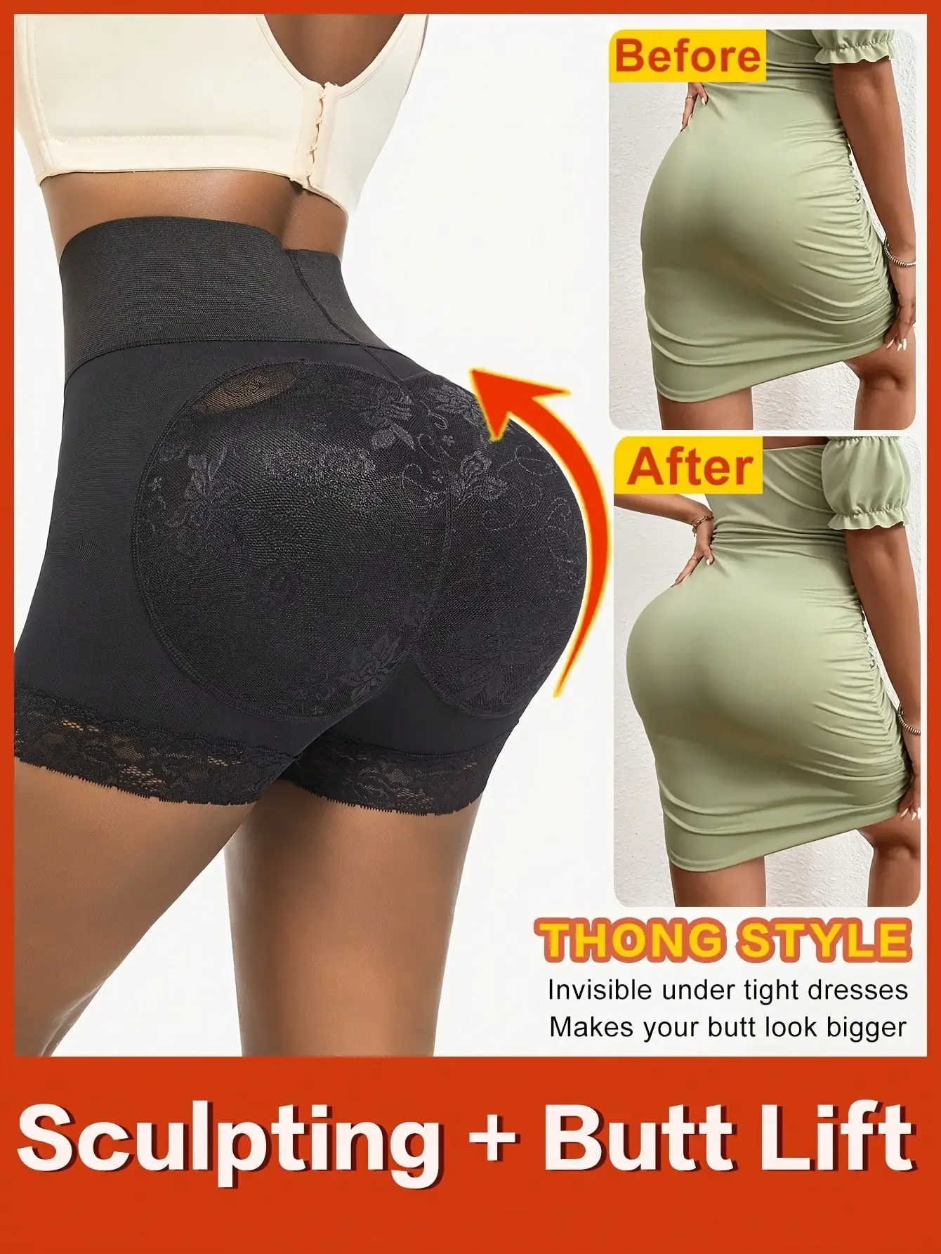 Women Jacquard Shaping Shorts With Padded Butt, High Waist Tummy Control Seamless Panties, Removable Butt Enhancer Foam Pads, Sexy Body Shaper Underpants, Summer
Women Jacquard Shaping Shorts With Padded Butt, High Waist Tummy Control Seamless Panties, Removable Butt Enhancer Foam Pads, Sexy Body Shaper Underpants, Summer