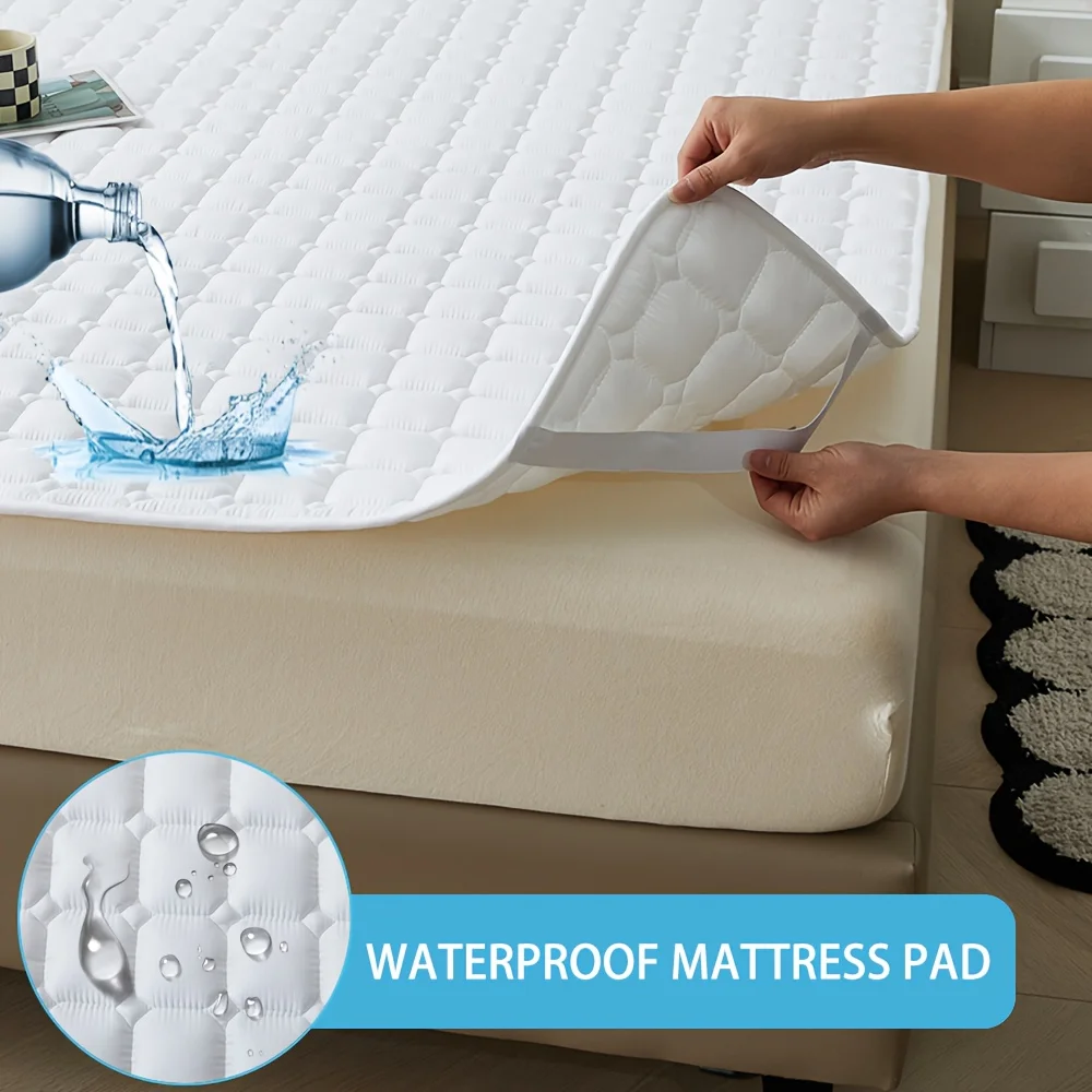 Waterproof Quilted Mattress Protector Cover Thickened Breathable Mattress Topper for Single or Double Bed
Waterproof Quilted Mattress Protector Cover Thickened Breathable Mattress Topper for Single or Double Bed