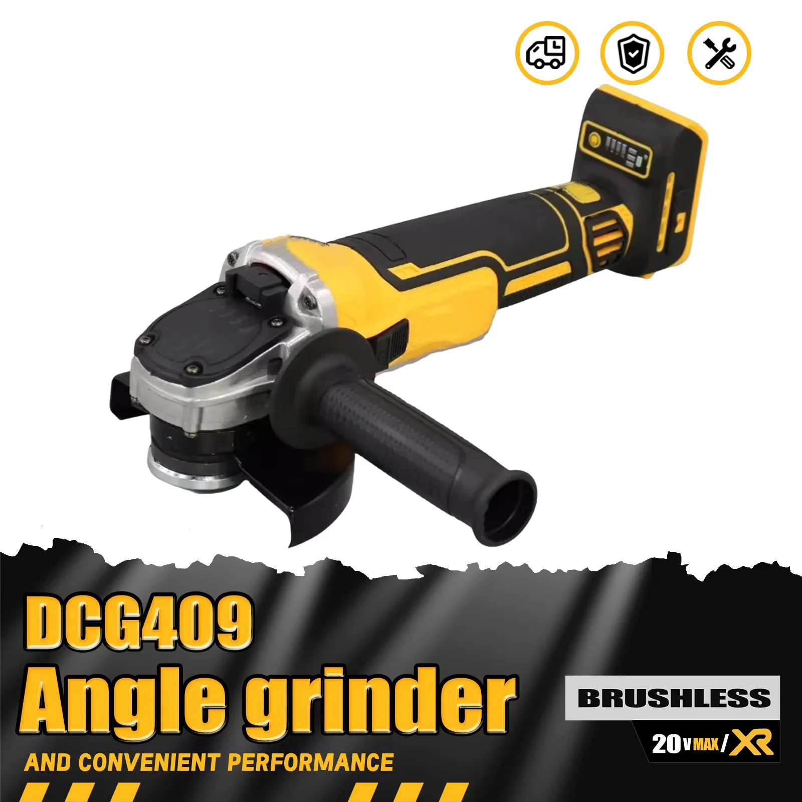 125mm Cordless Brushless Angle Grinder 9000RPM Cutting Polishing Tool Dewalt 20V Lithium Batteries Compact Power Tool for Home
125mm Cordless Brushless Angle Grinder 9000RPM Cutting Polishing Tool Dewalt 20V Lithium Batteries Compact Power Tool for Home