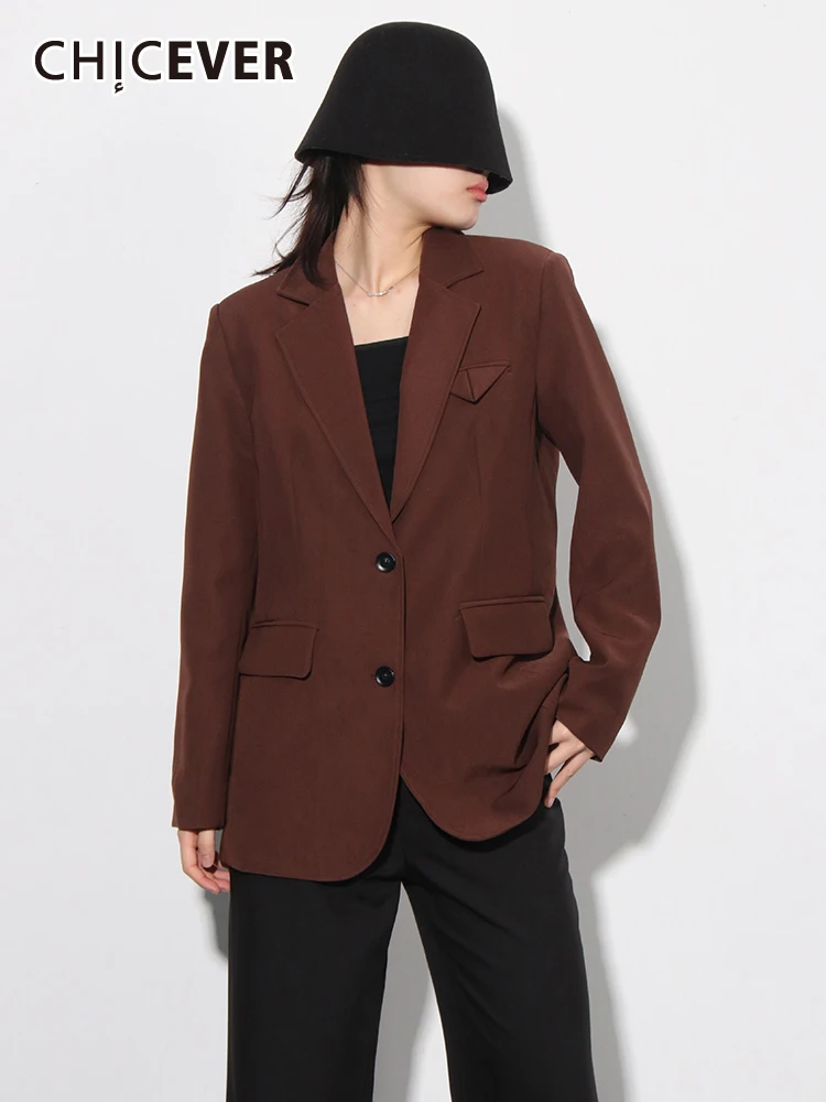 CHICEVER Minimalist Fashion Blazers For Women Notched Collar Long Sleeve Patchwork Pockets Blazer Female Spring Clothing 2024
CHICEVER Minimalist Fashion Blazers For Women Notched Collar Long Sleeve Patchwork Pockets Blazer Female Spring Clothing 2024