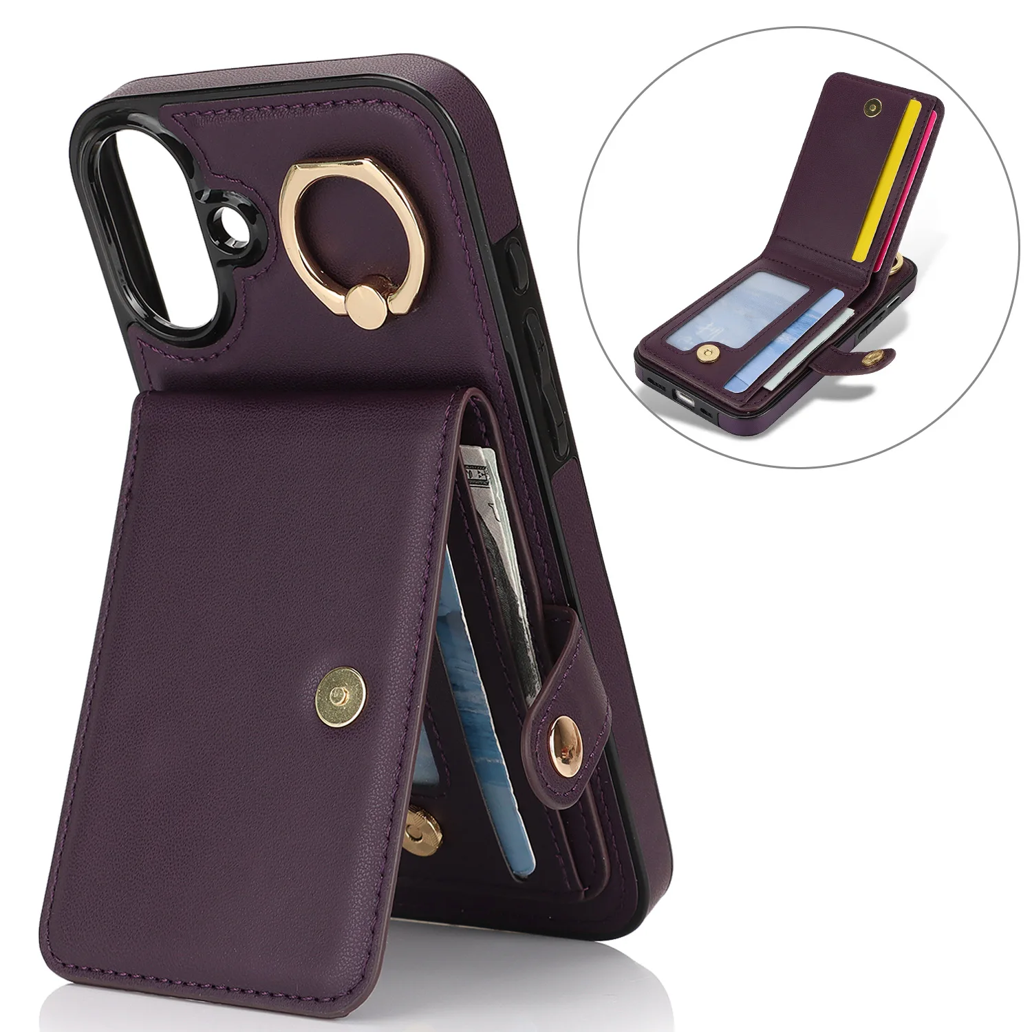 Finger Ring Wallet Case For iPhone 16 16E 15 Pro Max 14 Plus 13 12 11 XS XR 8 7 Luxury Leather 2 Cards Slot Half Wrapped Cover
Finger Ring Wallet Case For iPhone 16 16E 15 Pro Max 14 Plus 13 12 11 XS XR 8 7 Luxury Leather 2 Cards Slot Half Wrapped Cover
