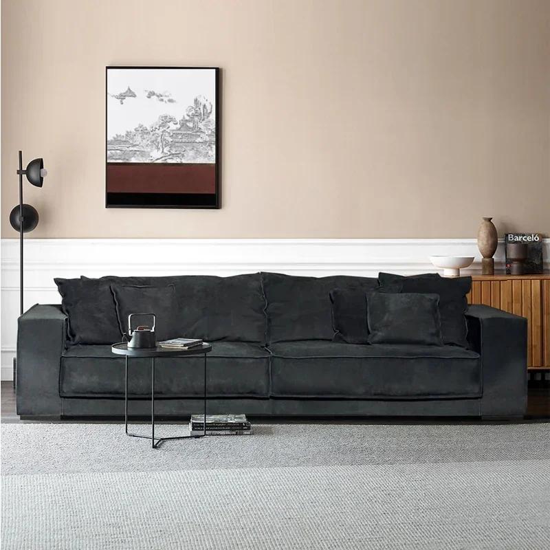 Minimalist sofa light luxury living room straight black technology fabric sofa
Minimalist sofa light luxury living room straight black technology fabric sofa