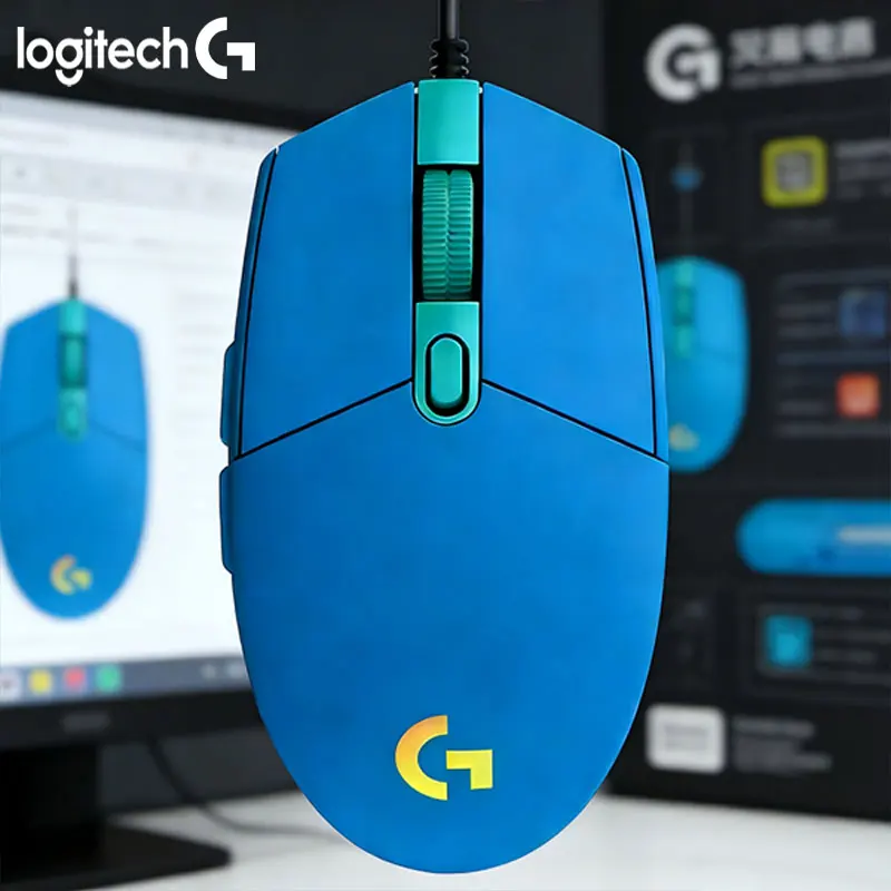 Logitech G102 Wired Gaming Mouse, High Refresh Rate, Programmable Buttons, Compatible with Valorant, Professional Esports Use
