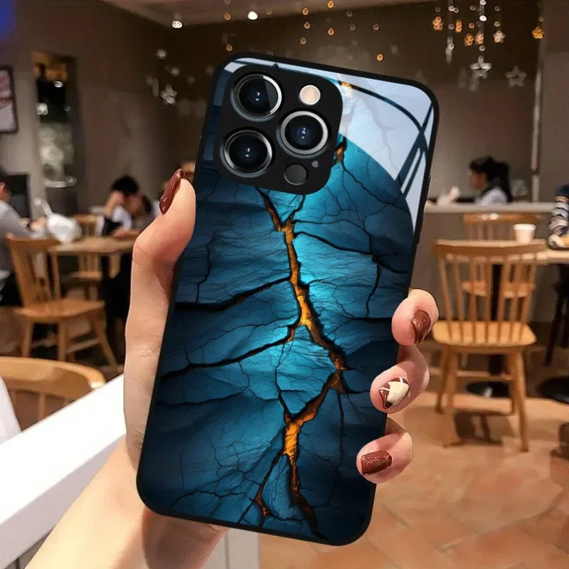 Blue greative glass phone case suitable for iPhone 17/16/16ProMax/15/14/13/12ProMax/11/11Pro Anti-drop protection
Blue greative glass phone case suitable for iPhone 17/16/16ProMax/15/14/13/12ProMax/11/11Pro Anti-drop protection