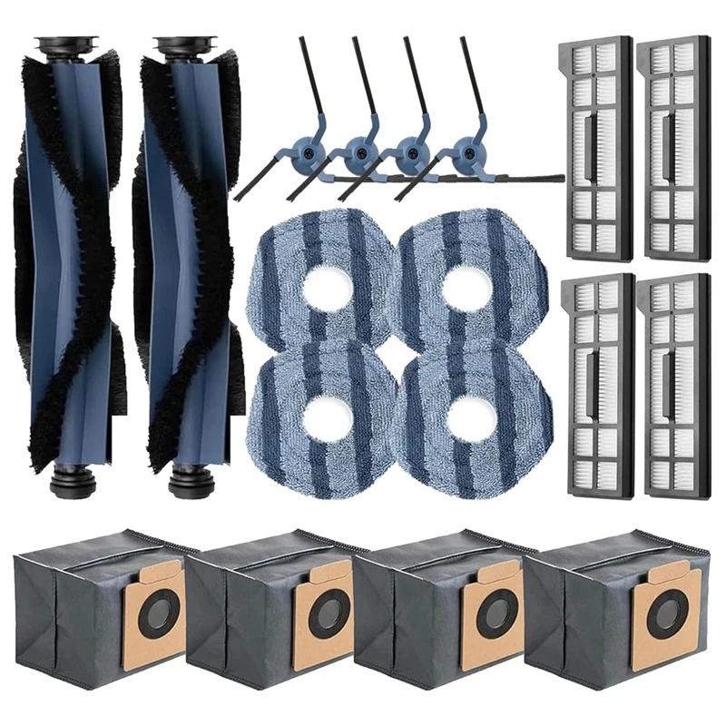 Accessories Kit Replacement For Eufy X10 Pro Omni Vacuum Main Brush Mop Cloth Pads Side Brushes HEPA Filters Dust Bags
Accessories Kit Replacement For Eufy X10 Pro Omni Vacuum Main Brush Mop Cloth Pads Side Brushes HEPA Filters Dust Bags