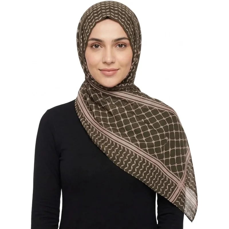 Palestinian Keffiyeh Shemagh Hijab Scarf, Muslim Women Kuffiyeh Arab Headwear
Palestinian Keffiyeh Shemagh Hijab Scarf, Muslim Women Kuffiyeh Arab Headwear