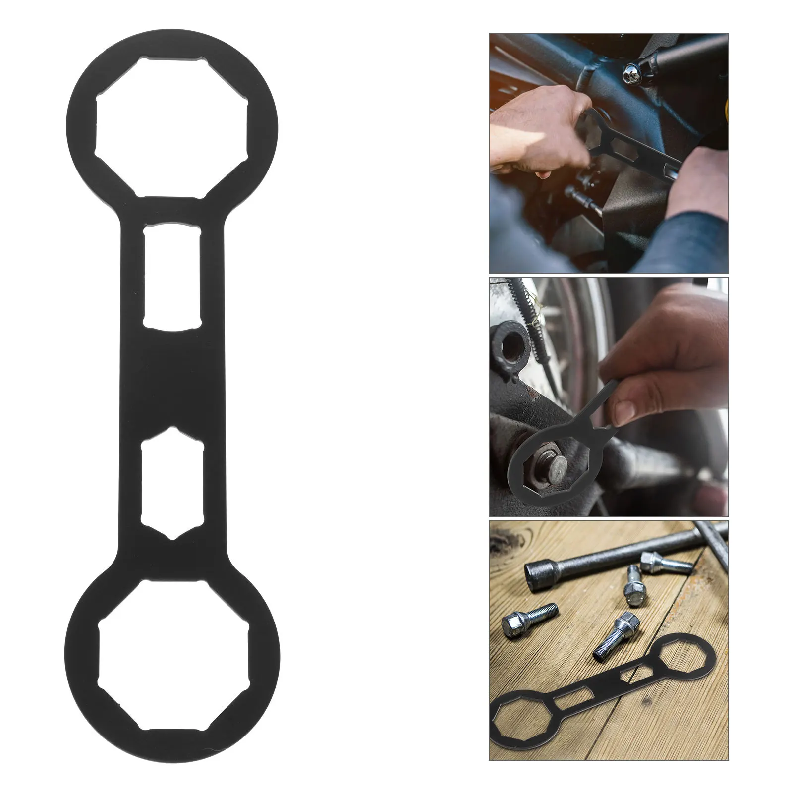 Motorcycle Front Fork Wrench Iron Material Front Shock Absorber Repair Tool Fork Cap Wrench Installation Tool Durable Practical 
Motorcycle Front Fork Wrench Iron Material Front Shock Absorber Repair Tool Fork Cap Wrench Installation Tool Durable Practical