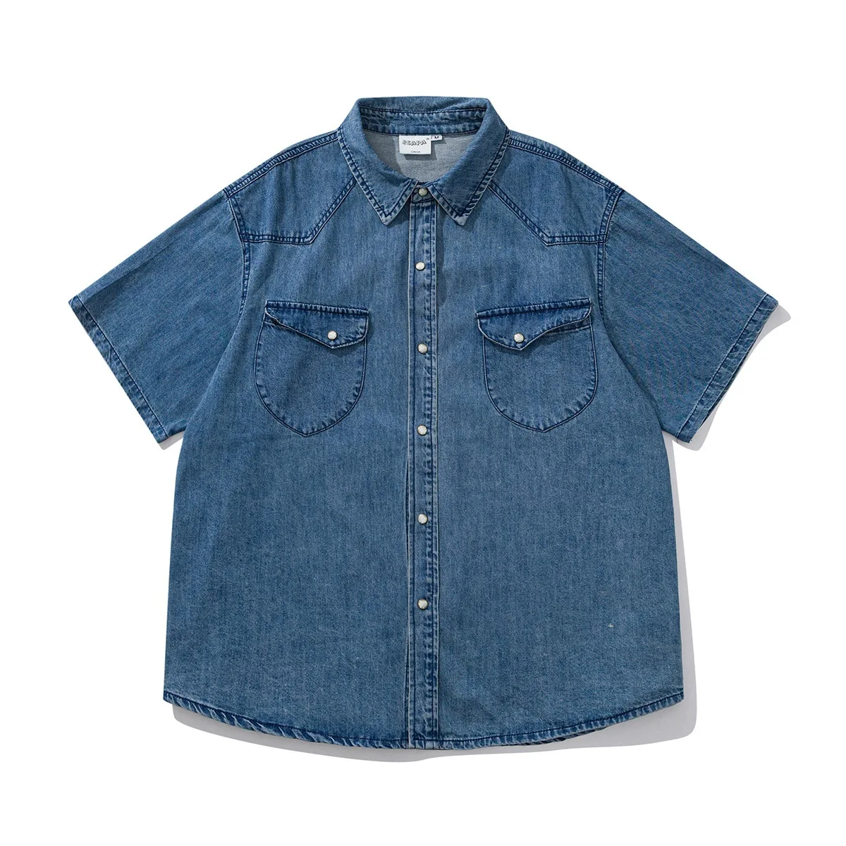 Men Summer Fashion Short Sleeve Loose Casual Vintage Washed Denim Shirt Cityboy Japan Korea Streetwear Shirts Blouses
Men Summer Fashion Short Sleeve Loose Casual Vintage Washed Denim Shirt Cityboy Japan Korea Streetwear Shirts Blouses