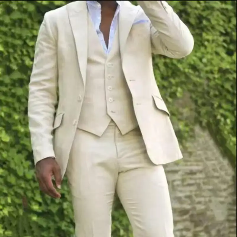 Latest Summer Beige Elegant Suits for Men Smart Casual Slim Wedding Party Blazer Hombre High Quality 3 Piece Sets Costume Homme
Latest Summer Beige Elegant Suits for Men Smart Casual Slim Wedding Party Blazer Hombre High Quality 3 Piece Sets Costume Homme