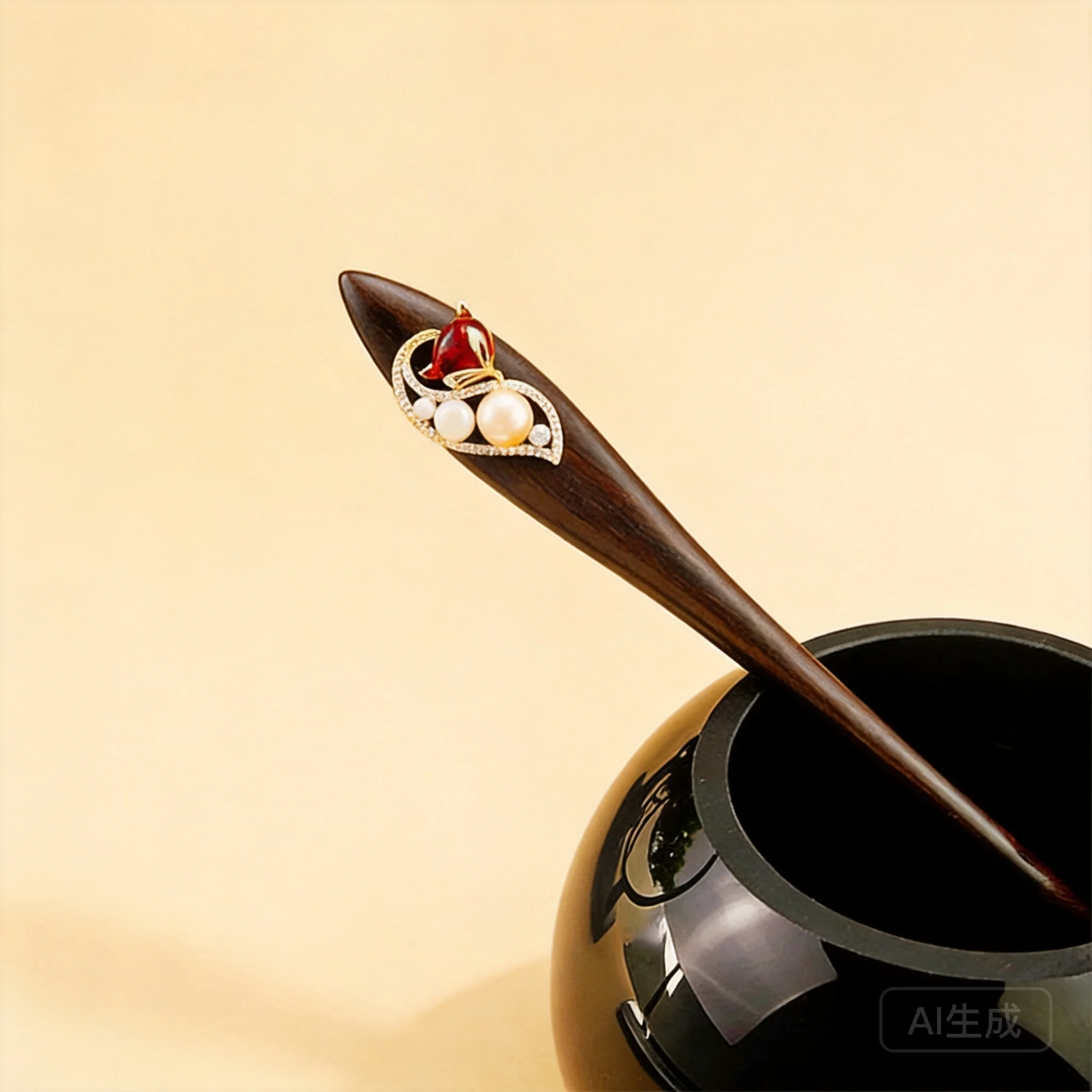 Chinese Lucky Blessing Ebony Wood Fox Tail Hairpin Pearl Inlay Vintage Cheongsam Hair Accessory For Women Daily Wear Party Gift
Chinese Lucky Blessing Ebony Wood Fox Tail Hairpin Pearl Inlay Vintage Cheongsam Hair Accessory For Women Daily Wear Party Gift