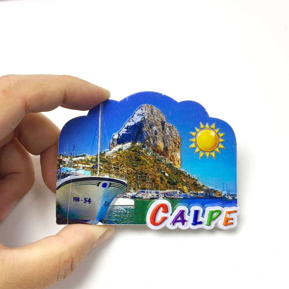 Spain Calpe 3D Resin Fridge Magnet - Decorative Souvenir with Rock, Boat, Sun - Strong Magnets for Fridge
Spain Calpe 3D Resin Fridge Magnet - Decorative Souvenir with Rock, Boat, Sun - Strong Magnets for Fridge