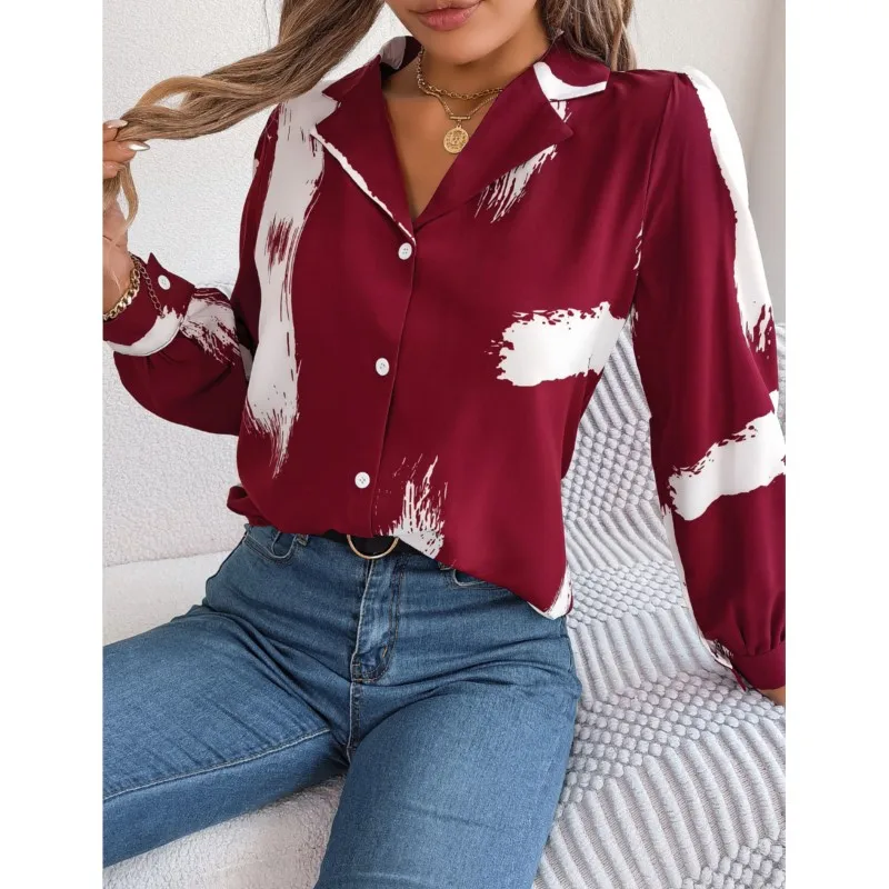 Ladies New Autumn Fashion Casual Lapel Button Long Sleeved Shirt, Office Style Loose Contrasting Shirt, Women's Printed Top
Ladies New Autumn Fashion Casual Lapel Button Long Sleeved Shirt, Office Style Loose Contrasting Shirt, Women's Printed Top