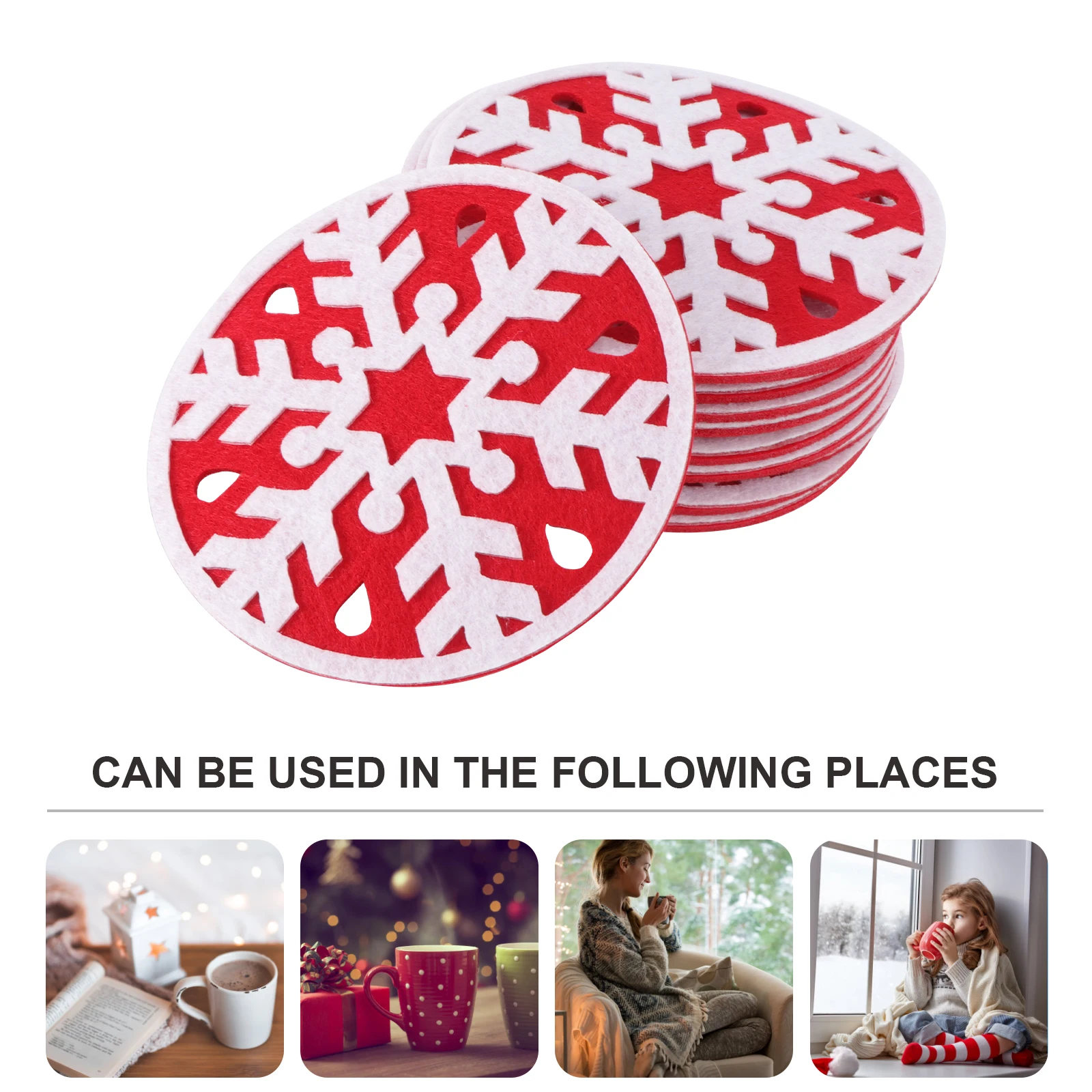 12 Pcs Non-slip Heat Insulation Coaster Round Christmas Drink Mat Themed Cup Coasters Felt Fabric Placemat
12 Pcs Non-slip Heat Insulation Coaster Round Christmas Drink Mat Themed Cup Coasters Felt Fabric Placemat