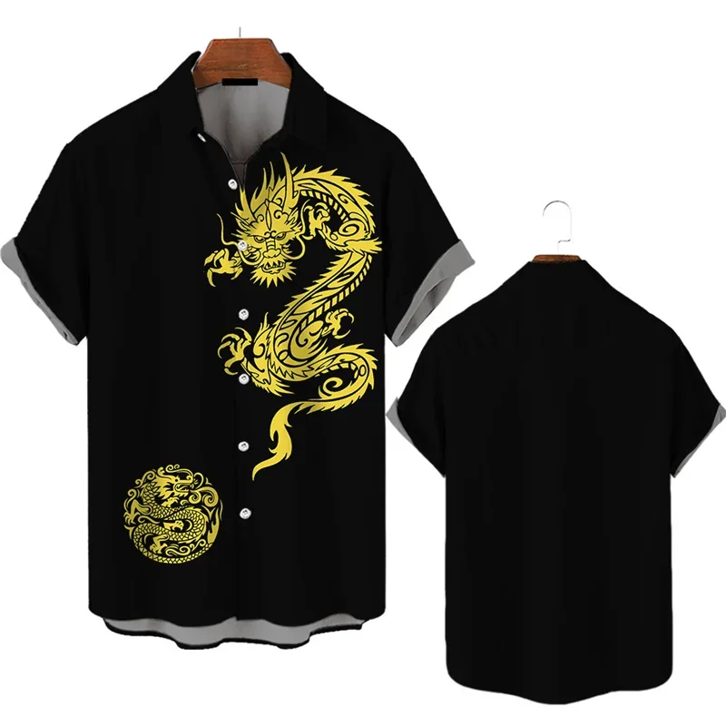 3D Dragon Printing Men's Short Sleeve Shirts Casual Fashion Lapel Buckle Men Clothing Daily Breathable Plus Size Shirts For Men
3D Dragon Printing Men's Short Sleeve Shirts Casual Fashion Lapel Buckle Men Clothing Daily Breathable Plus Size Shirts For Men