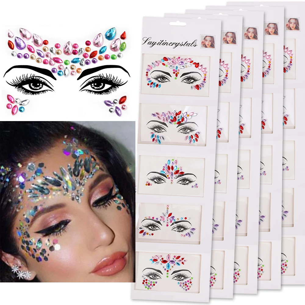 5pcs Random Styles Diamond Face Jewels Body Rhinestones Stickers for Party Self-Adhesive Glitters Temporary Tattoos Waterproof
5pcs Random Styles Diamond Face Jewels Body Rhinestones Stickers for Party Self-Adhesive Glitters Temporary Tattoos Waterproof