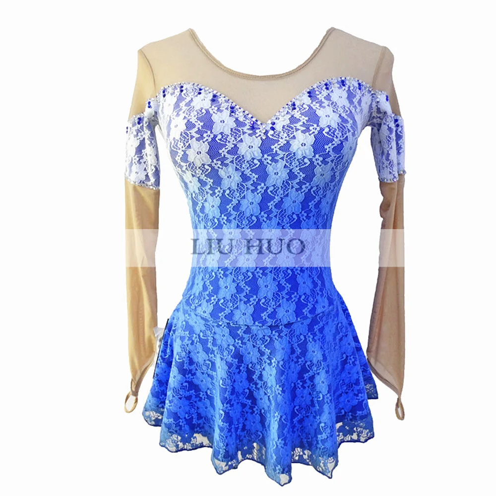 LIUHUO Women Girls Performance Ballet Gymnastics Competition Leotard Ice Figure Skating Dress Dance Costume Teen Skirt Blue Lace
LIUHUO Women Girls Performance Ballet Gymnastics Competition Leotard Ice Figure Skating Dress Dance Costume Teen Skirt Blue Lace