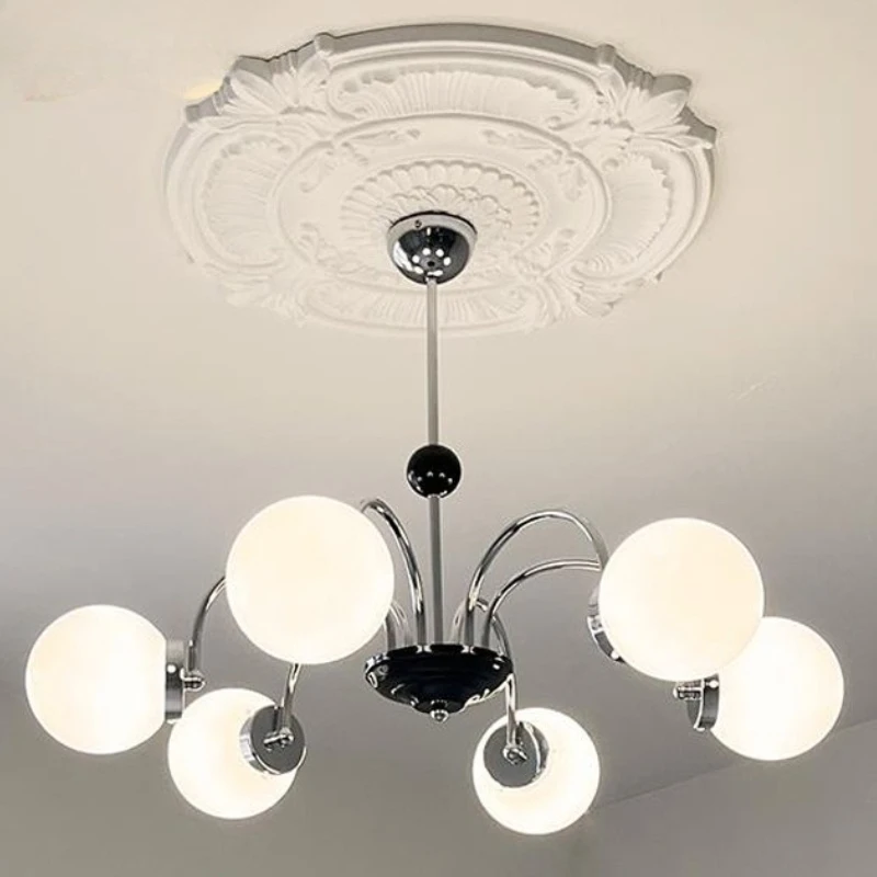 Bauhaus Chrome Wrought Iron Ceiling Chandeliers White Glass Ball Hanging Lamp Living Room Bedroom Restaurant Hotel Pendant Light
Bauhaus Chrome Wrought Iron Ceiling Chandeliers White Glass Ball Hanging Lamp Living Room Bedroom Restaurant Hotel Pendant Light