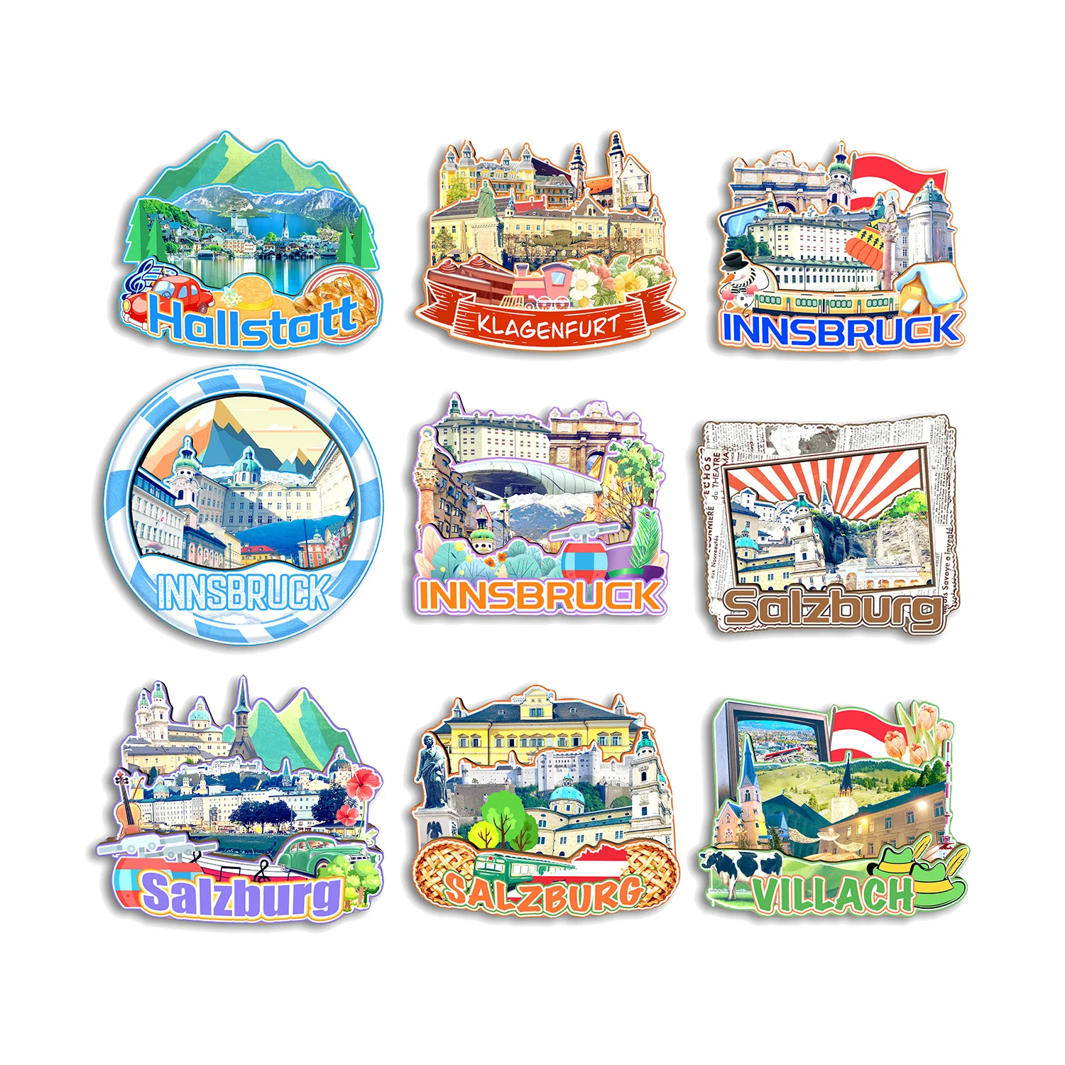 Salzburg Salzburg Innsbruck Klagenfurt Hallstatt Villach AUSTRIA Fridge Magnet Travel Souvenir Gift Handmade Decorative
Salzburg Salzburg Innsbruck Klagenfurt Hallstatt Villach AUSTRIA Fridge Magnet Travel Souvenir Gift Handmade Decorative