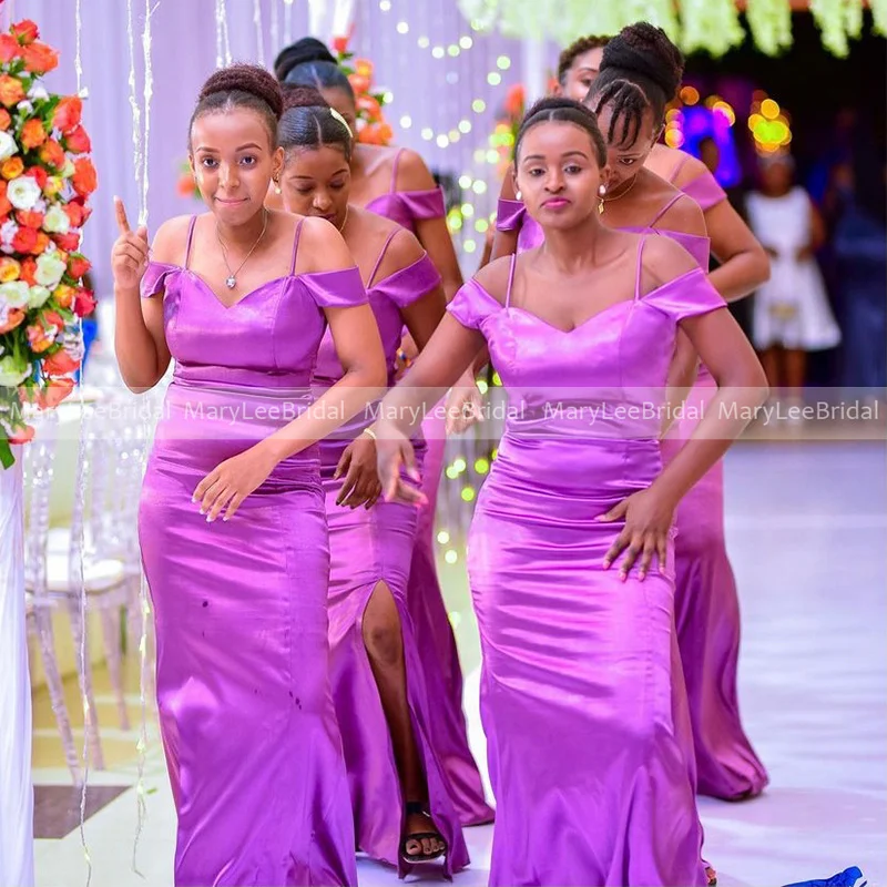 Customized Purple Bridesmaid Dresses for Ladies Spaghetti Straps Cold Shoulder Mermaid Wedding Guest Dress Maid of Honor Gowns
Customized Purple Bridesmaid Dresses for Ladies Spaghetti Straps Cold Shoulder Mermaid Wedding Guest Dress Maid of Honor Gowns