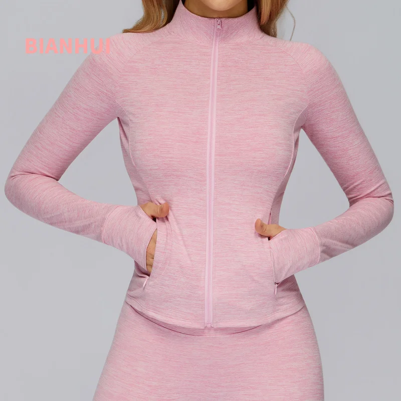 BIANHUI Long Sleeve Jacket With Zipper Pockets Quick-Dry Tight-Fitting Top Outdoor Sports Running Fitness Jacket Outdoor Clothes
BIANHUI Long Sleeve Jacket With Zipper Pockets Quick-Dry Tight-Fitting Top Outdoor Sports Running Fitness Jacket Outdoor Clothes