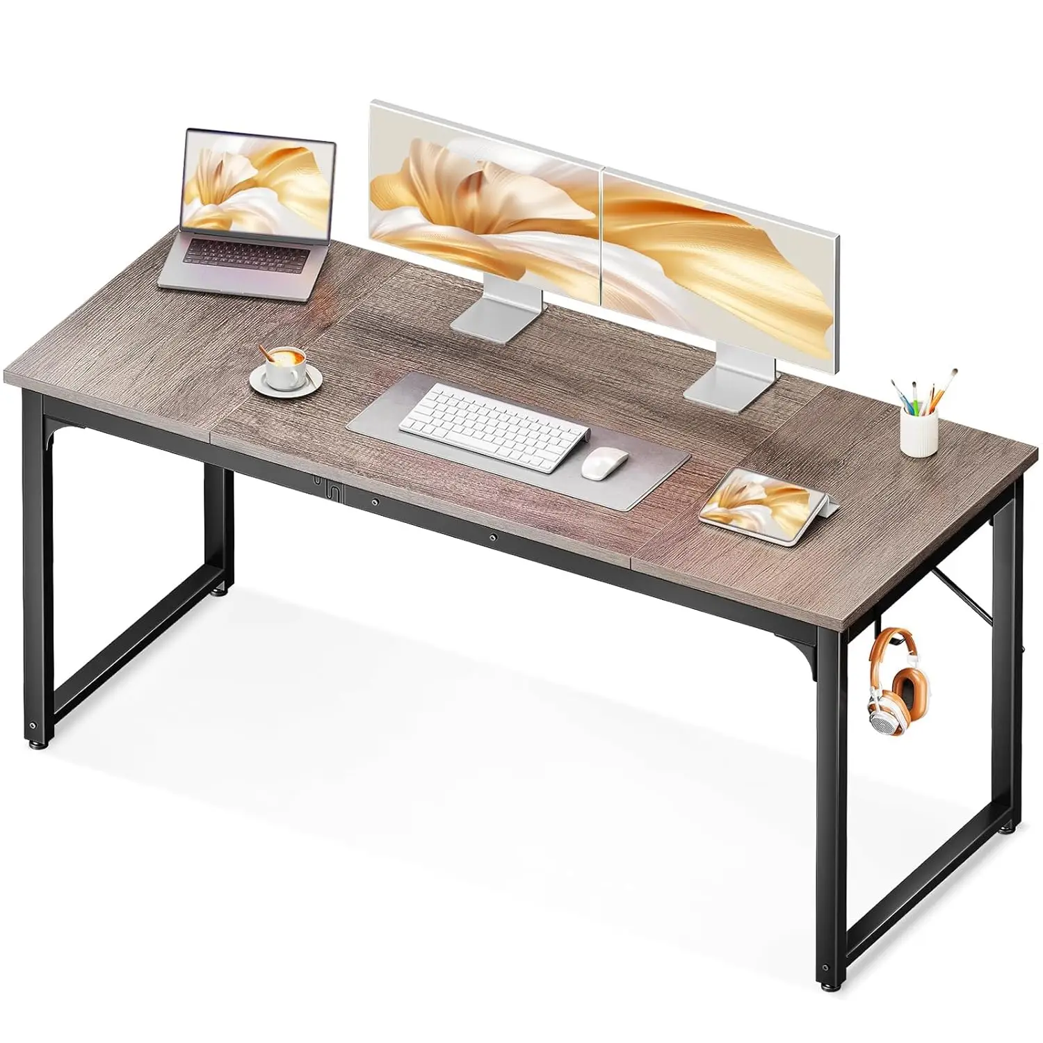 63" Modern Computer Desk Home Office Study Writing Table Grey Oak, Customized
63" Modern Computer Desk Home Office Study Writing Table Grey Oak, Customized