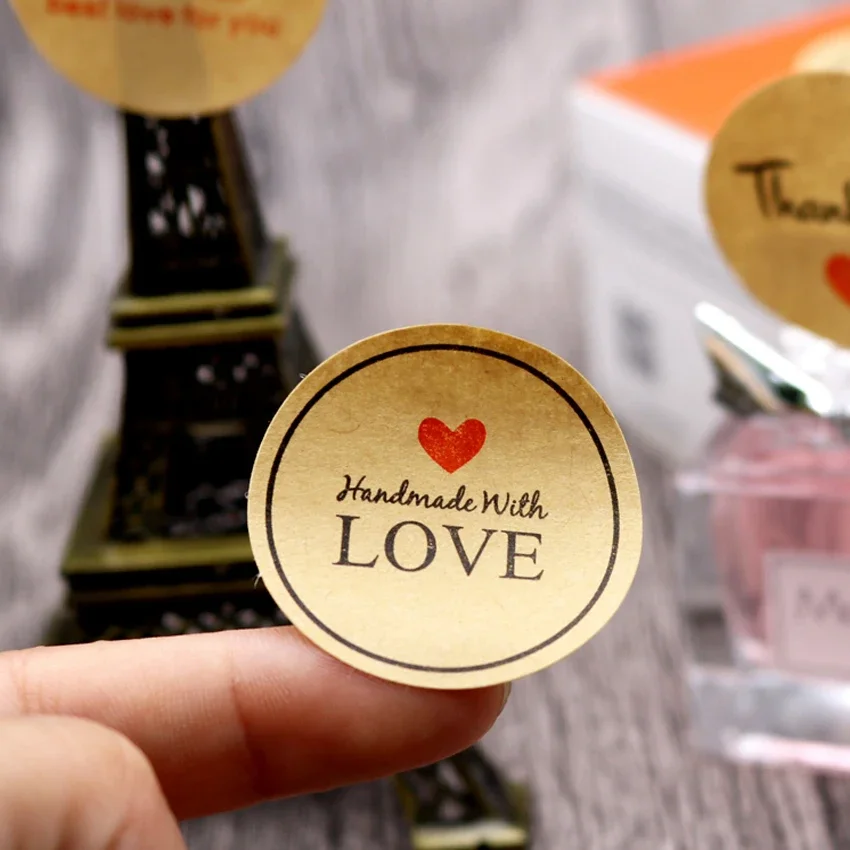 100PCS/lot Round Handmade Love Thank you Kraft Scrapbooking Paper Labels Seal Sticker DIY Gift Sticker
100PCS/lot Round Handmade Love Thank you Kraft Scrapbooking Paper Labels Seal Sticker DIY Gift Sticker