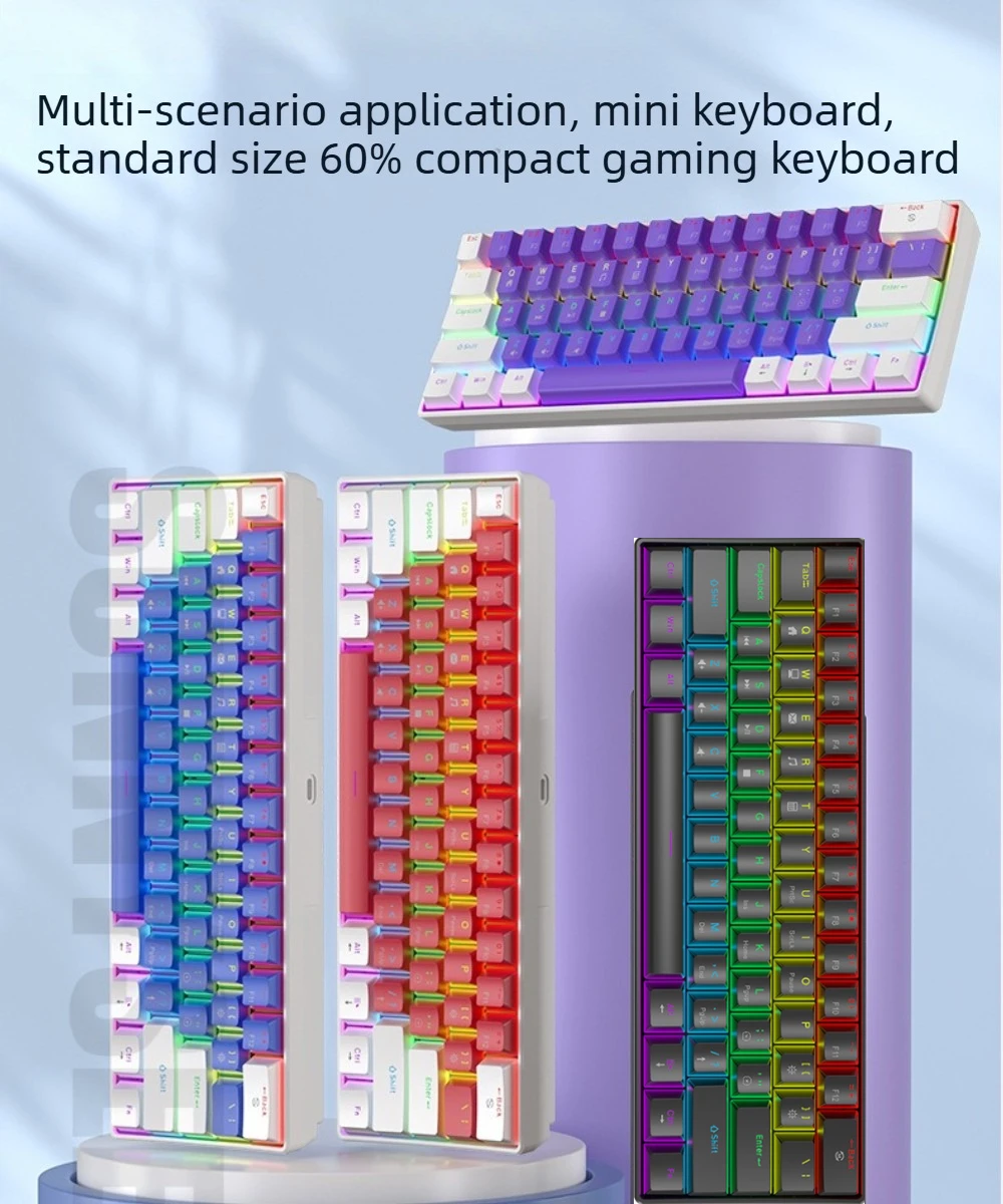 Mechanical keyboard 60% teclado mecanico rgb Gaming pc ergonomic with wire keyboards laptop white usb klawiatura mechaniczna
Mechanical keyboard 60% teclado mecanico rgb Gaming pc ergonomic with wire keyboards laptop white usb klawiatura mechaniczna