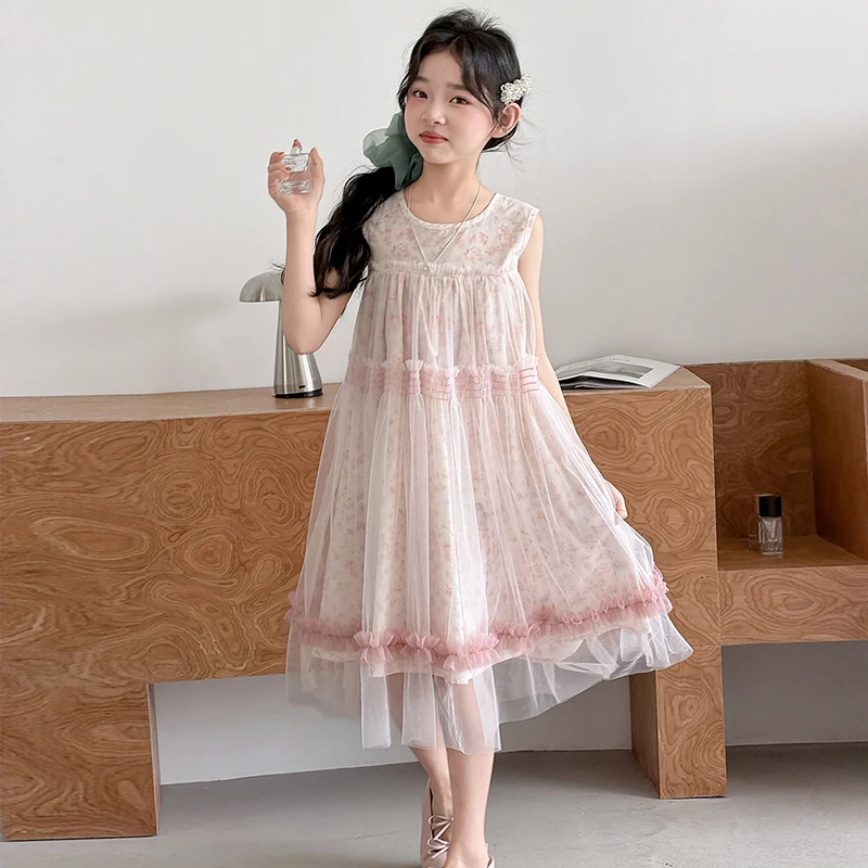 2026 Summer Style Girls' Yarn Skirt New Sweet Pure Cotton Floral Dress Children's Party Sleeveless Princess Skirt
2026 Summer Style Girls' Yarn Skirt New Sweet Pure Cotton Floral Dress Children's Party Sleeveless Princess Skirt
