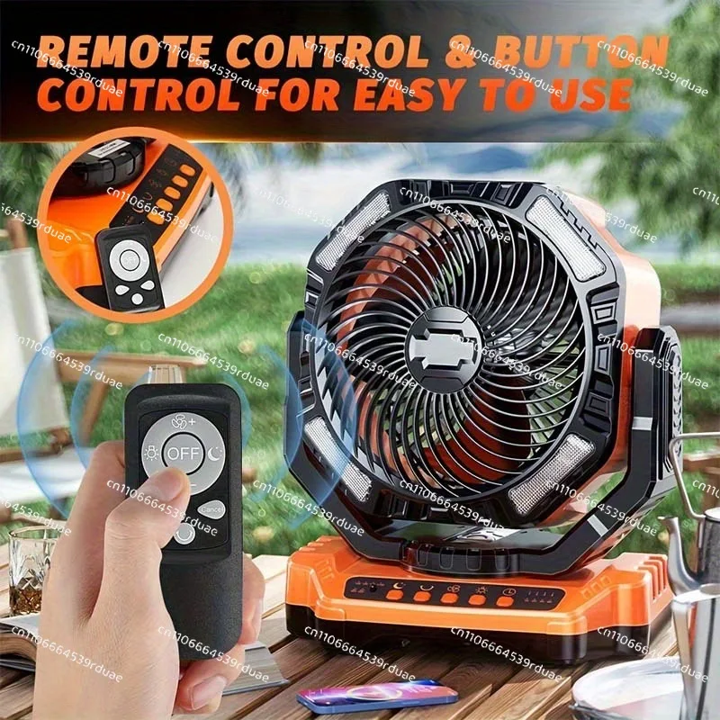 Rechargeable Battery Operated Fan Auto-Oscillating Desk Fan with Remote&Hook&Light&Timer for Camping Jobsite Emergency
Rechargeable Battery Operated Fan Auto-Oscillating Desk Fan with Remote&Hook&Light&Timer for Camping Jobsite Emergency