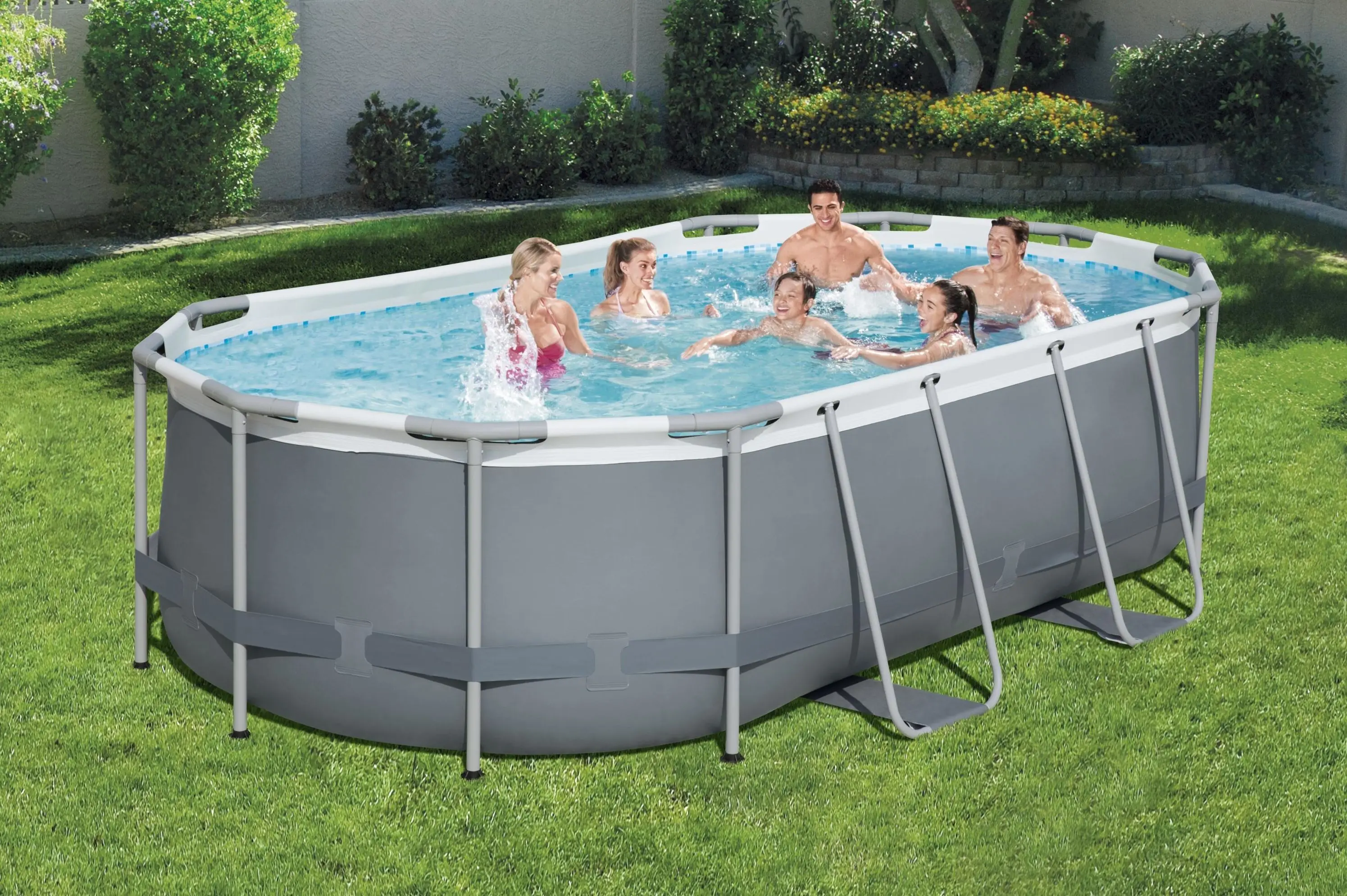 Thick PVC Liner Steel Frame Above Ground Pool Oval & Rectangular Outdoor Garden Pool Packed with Filter Pump
Thick PVC Liner Steel Frame Above Ground Pool Oval & Rectangular Outdoor Garden Pool Packed with Filter Pump