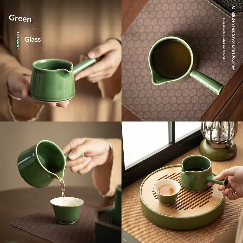 【CHIMU HOME】 Japanese-style No-way Side-handled Public Cup Ceramic Sea Gong Dao Bei Fair Cup for ceremony
【CHIMU HOME】 Japanese-style No-way Side-handled Public Cup Ceramic Sea Gong Dao Bei Fair Cup for ceremony