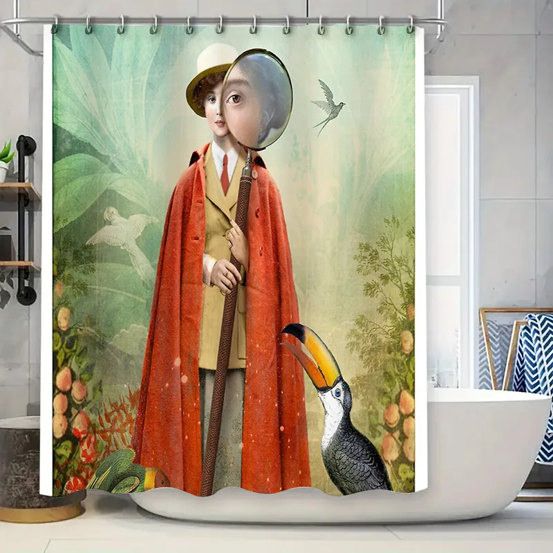 Tropical Rainforest Shower Curtain Nature Birds Wildlife Bathroom Decor Set Vintage Botanical Jungle Theme Waterproof Fabric
Tropical Rainforest Shower Curtain Nature Birds Wildlife Bathroom Decor Set Vintage Botanical Jungle Theme Waterproof Fabric