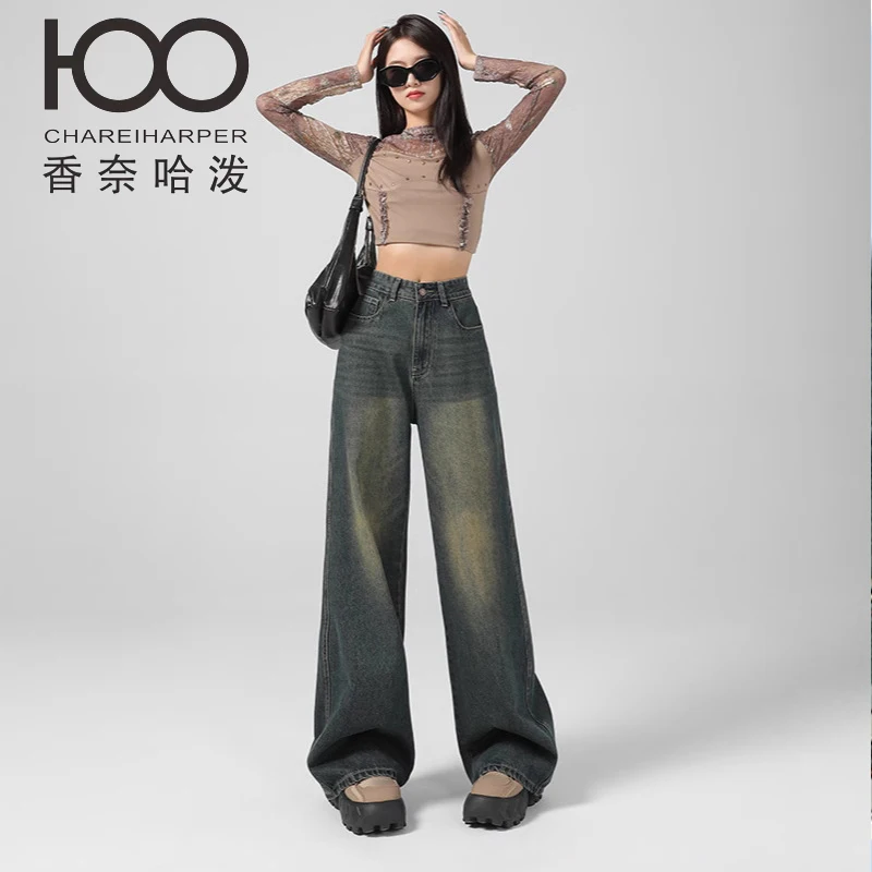 JY740 chareiharper retro and nostalgic high waisted wide leg loose and slimming versatile pants with a draping feel
JY740 chareiharper retro and nostalgic high waisted wide leg loose and slimming versatile pants with a draping feel