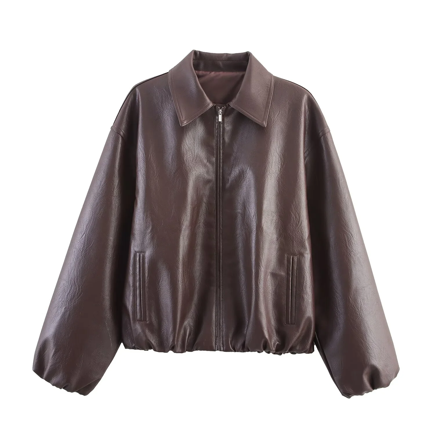 PB&ZA2025 autumn new women's casual fashion simple loose motorcycle style long-sleeved lapel imitation leather jacket
PB&ZA2025 autumn new women's casual fashion simple loose motorcycle style long-sleeved lapel imitation leather jacket
