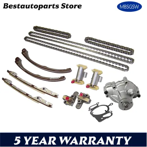 Kit de chaîne de distribution de moteur, pompe à eau adaptée à 3,9l 4,0l 4,2l 4,4l gaz AJ36 428PS 448PN pour Land Rover Range Rover Jaguar XJ XJ8 01-10