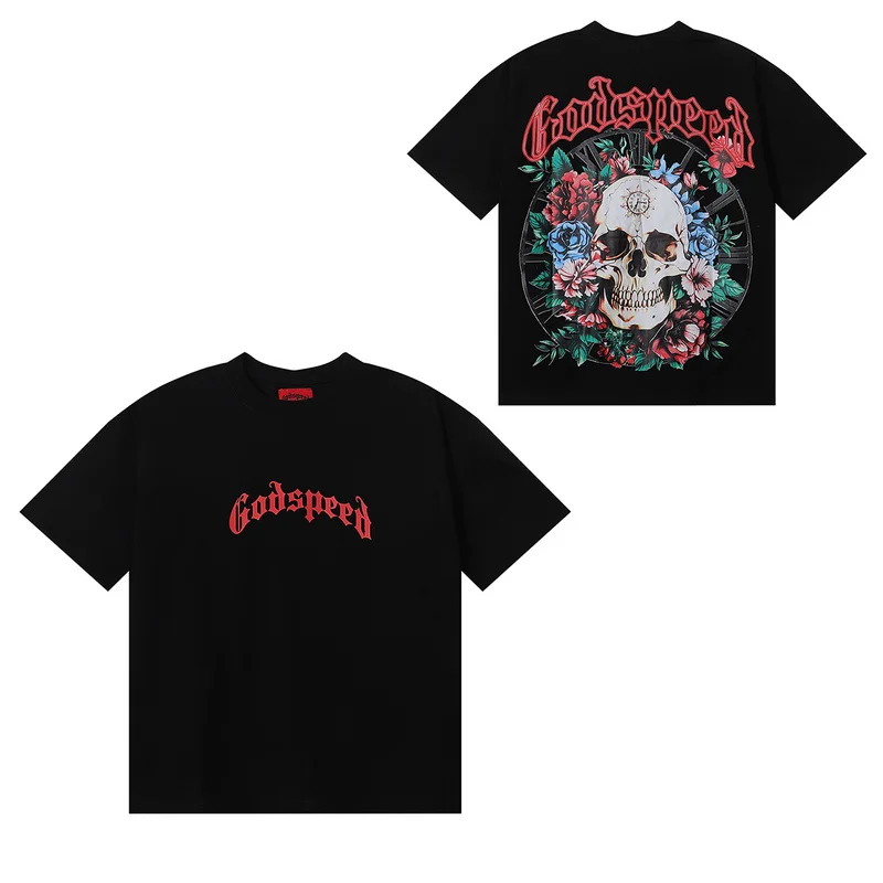 Godspeed American High Street Summer Casual Loose Cotton Skull Rose Print T-irt Streetwear Hip Hop Trendy ort Sve
Godspeed American High Street Summer Casual Loose Cotton Skull Rose Print T-irt Streetwear Hip Hop Trendy ort Sve