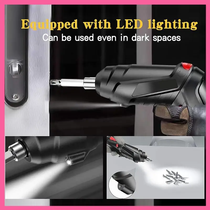 47 Piece Electric Screwdriver Cordless Screwdriver Black Plastic+Metal 3.6V Cordless Drill Screwdriver Rechargeable
47 Piece Electric Screwdriver Cordless Screwdriver Black Plastic+Metal 3.6V Cordless Drill Screwdriver Rechargeable
