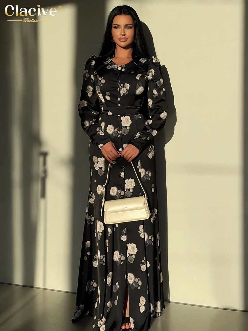 Clacive Fashion Loose Print Women Dress Autumn V-Neck Long Sleeve Maxi Dresses Elegant Classic High Waist Pleated Female Dress
Clacive Fashion Loose Print Women Dress Autumn V-Neck Long Sleeve Maxi Dresses Elegant Classic High Waist Pleated Female Dress