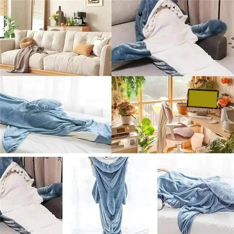 1Pc Adult Sharkblanket - Wearable, Warm Winter Hooded Onesie, Funny Sleeping Bag For Slumber Parties, Cozy Playsuit
1Pc Adult Sharkblanket - Wearable, Warm Winter Hooded Onesie, Funny Sleeping Bag For Slumber Parties, Cozy Playsuit