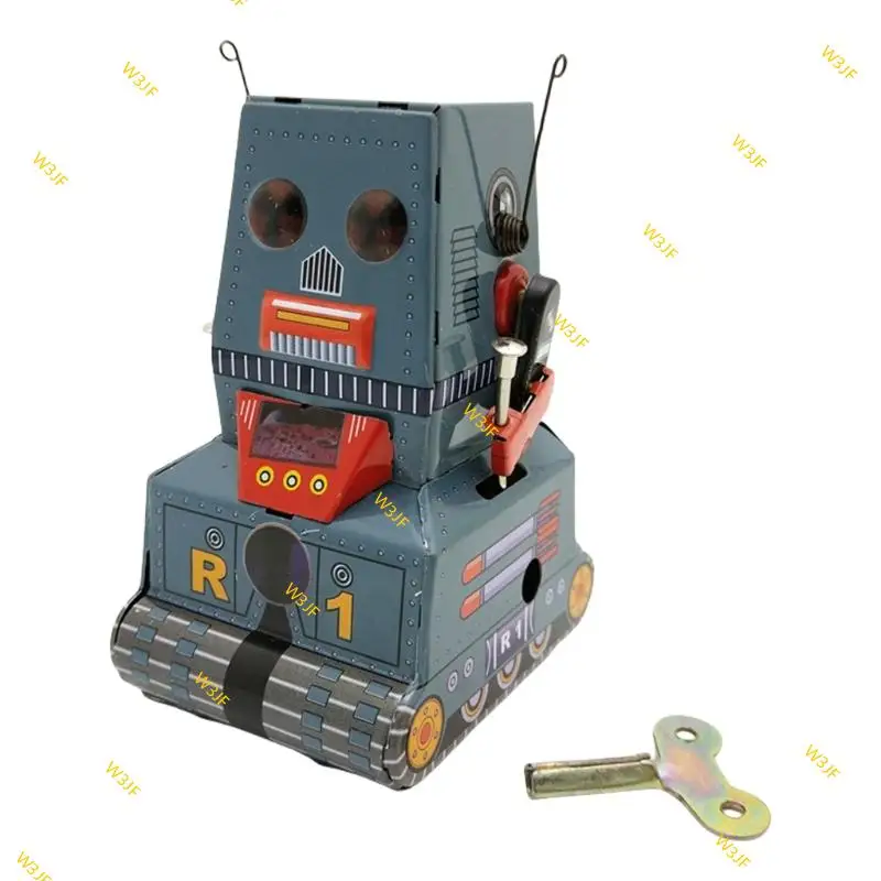 W3JF Spring Toy Robot Figurine Tabletop Windup Toy Spring Iron Statue Toy Collectible Gift Boy Girl Party Favor Ornament
W3JF Spring Toy Robot Figurine Tabletop Windup Toy Spring Iron Statue Toy Collectible Gift Boy Girl Party Favor Ornament