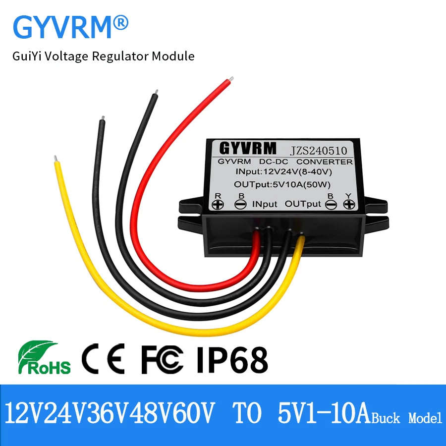 DC-DC Step-down Model 12V24V to 5V 1A 2A 3A 5A 6A 8A 10A Voltage Regulator Buck 12V 24V 36V 48V 60V to 5V DC to DC Converter
DC-DC Step-down Model 12V24V to 5V 1A 2A 3A 5A 6A 8A 10A Voltage Regulator Buck 12V 24V 36V 48V 60V to 5V DC to DC Converter