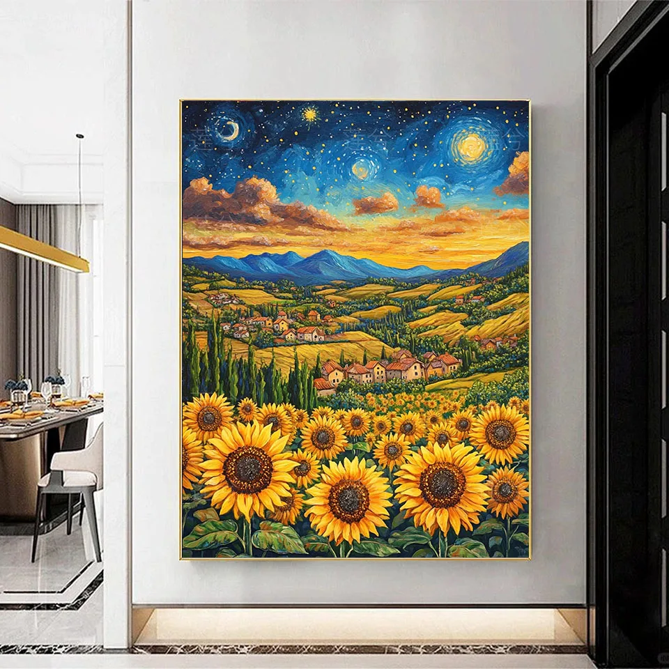 DIY diamond painting art Scenery diamond mosaic embroidery 5D full square round rhinestone Sunflower cross stitch kit home decor
DIY diamond painting art Scenery diamond mosaic embroidery 5D full square round rhinestone Sunflower cross stitch kit home decor