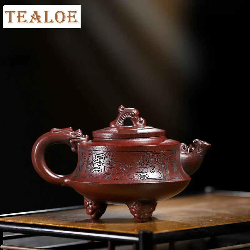 270ml Yixing Purple Clay Teapot Authentic Handmade Dragon Blood Sand Pot Beauty Tea Infuser Kettle Chinese Raw Ore Zisha Tea Set
270ml Yixing Purple Clay Teapot Authentic Handmade Dragon Blood Sand Pot Beauty Tea Infuser Kettle Chinese Raw Ore Zisha Tea Set