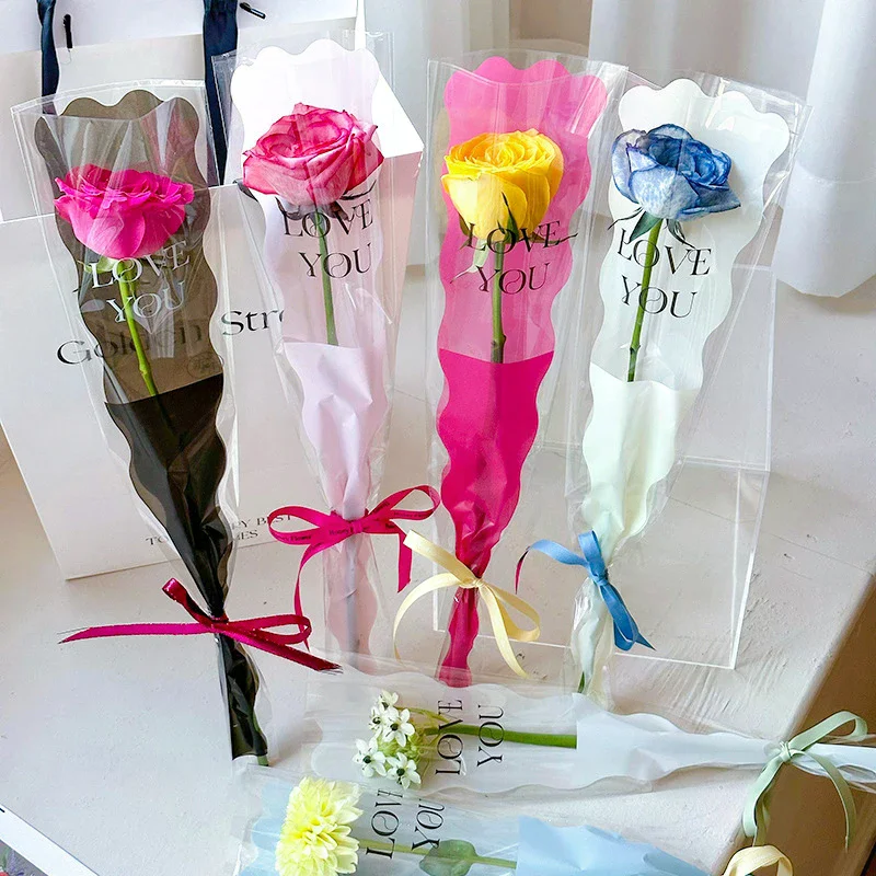 10pcs Single Rose Sleeves Flower Wrapping Bag Bouquet Packaging Bags Clear Cellophane Floral Wrappers For Valentine's Day
10pcs Single Rose Sleeves Flower Wrapping Bag Bouquet Packaging Bags Clear Cellophane Floral Wrappers For Valentine's Day