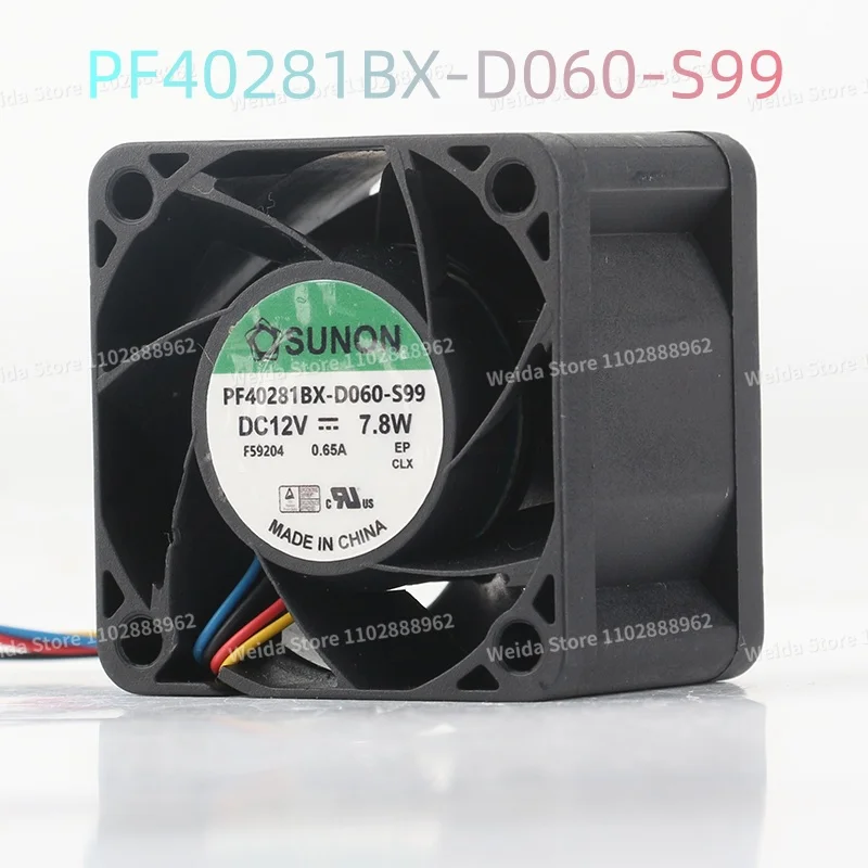 PF40281BX-D060-S99 - A brand-new original 4028 40X40X28MM 4CM 12V 7.8W cooling fan with 4 wires
PF40281BX-D060-S99 - A brand-new original 4028 40X40X28MM 4CM 12V 7.8W cooling fan with 4 wires