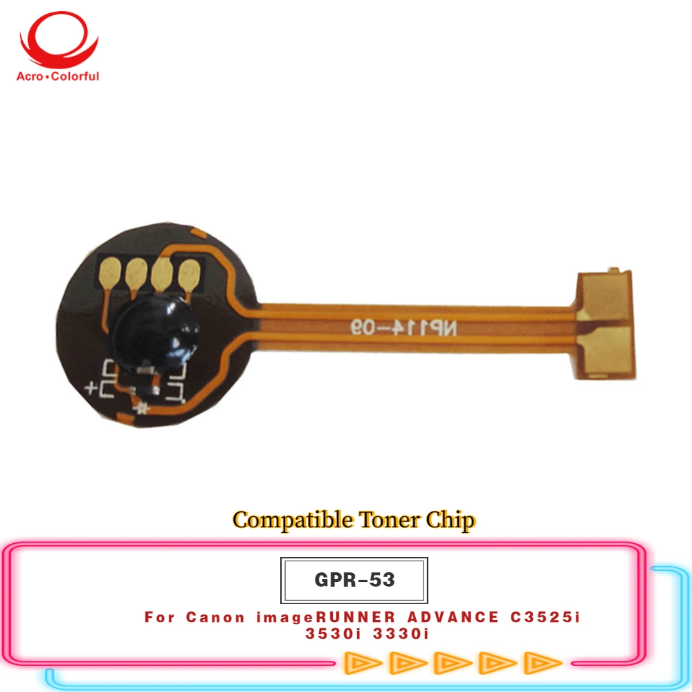 Совместимый чип тонера GPR-53 36K 19K для Canon iR-ADV C3020 3330 3325 3320 3320L 3520 3525 3530 3125, чип картриджа принтера
Совместимый чип тонера GPR-53 36K 19K для Canon iR-ADV C3020 3330 3325 3320 3320L 3520 3525 3530 3125, чип картриджа принтера