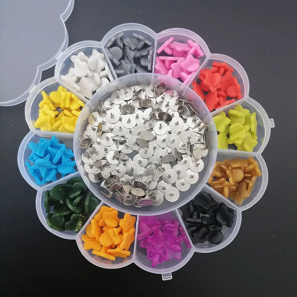 1 Box Pin Keepers Back Decorative Flat Round Clasp Replaceable for Enamel Pins Lapel Brooch Tie Tack Badge Name Tag Craft DIY
1 Box Pin Keepers Back Decorative Flat Round Clasp Replaceable for Enamel Pins Lapel Brooch Tie Tack Badge Name Tag Craft DIY