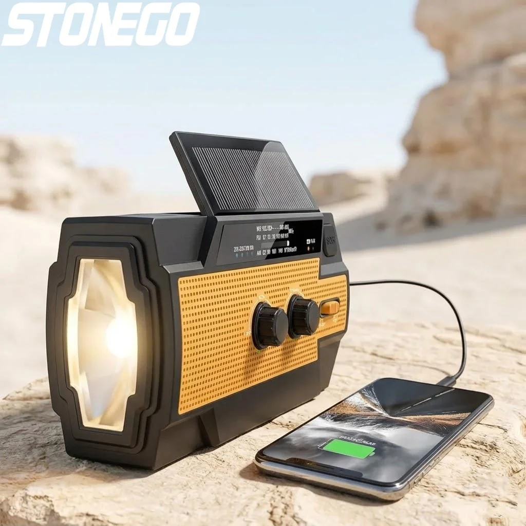 Portable Solar Hand Crank Radio AM FM Weather Alert Emergency Charger Flashlight SOS Alarm 4000mAh Power Bank
Portable Solar Hand Crank Radio AM FM Weather Alert Emergency Charger Flashlight SOS Alarm 4000mAh Power Bank