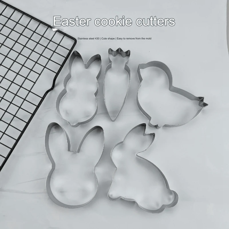 AFBC 5 PCS Easter Cookie Moulds Bunny Carrot Chicks Cookie Moulds Cookie Moulds Easter Cookie Baking Kids Baking Cookies Tool
AFBC 5 PCS Easter Cookie Moulds Bunny Carrot Chicks Cookie Moulds Cookie Moulds Easter Cookie Baking Kids Baking Cookies Tool