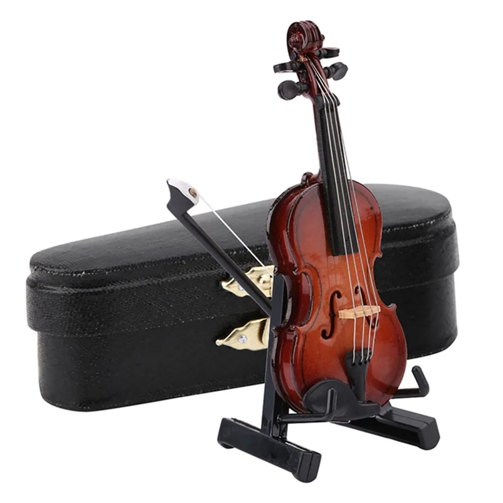 Wooden Miniature Violin Model With Stand Case Handmade Mini Musical Instrument Red-Brown With Bow Mini Violin Replica Home Decor
Wooden Miniature Violin Model With Stand Case Handmade Mini Musical Instrument Red-Brown With Bow Mini Violin Replica Home Decor
